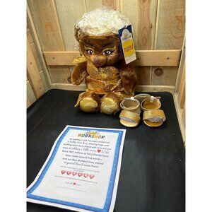 RuPaul Build-A-Bear Workshop Teddy Bear With Gold Dress & Shoes